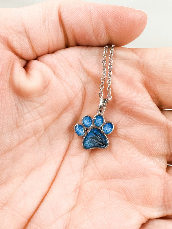 Dog Paw Memorial Necklace