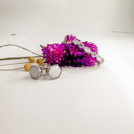 Milk drop earrings