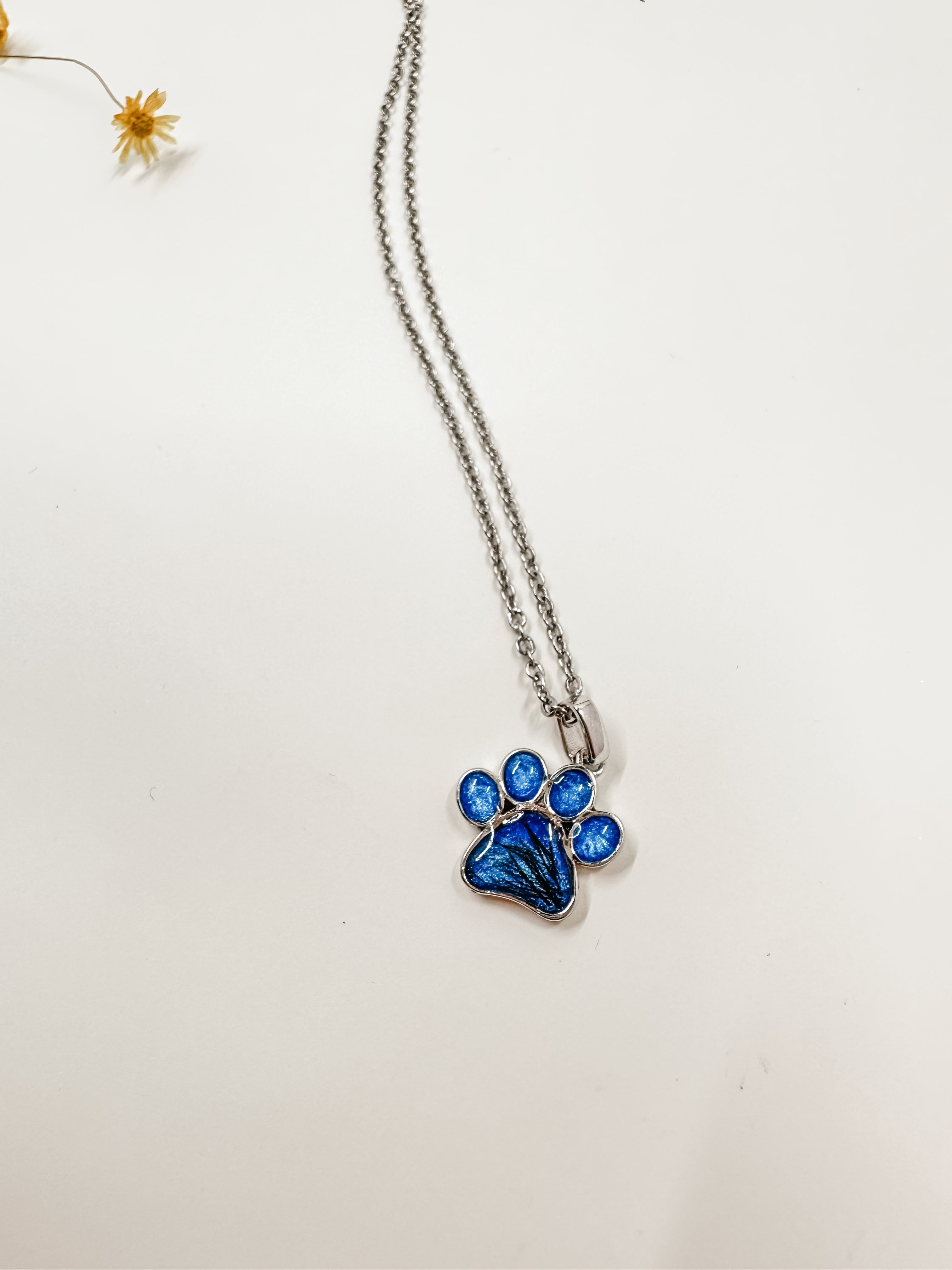 Dog Paw Memorial Necklace